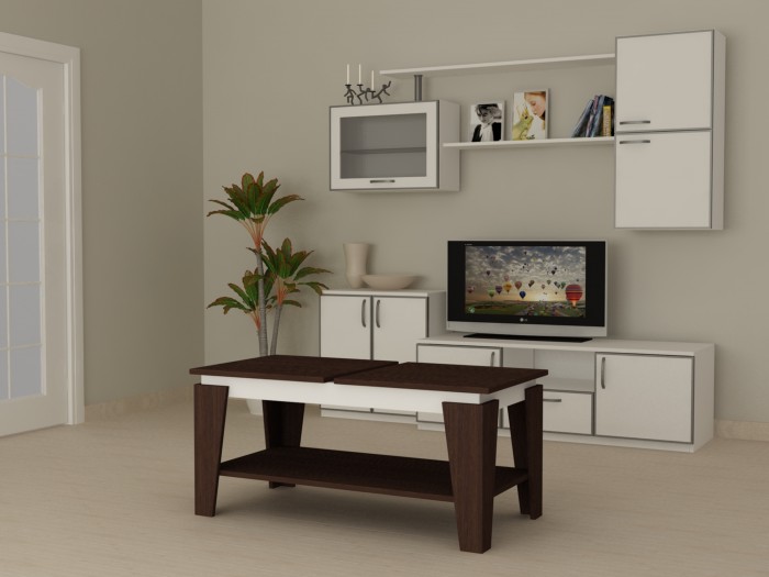 Разтегателна холна маса ВИВИАН (венге/бяло)